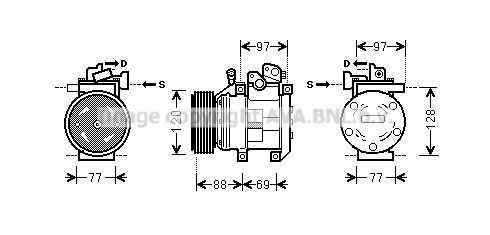 AVA QUALITY COOLING Компрессор, кондиционер KAK117